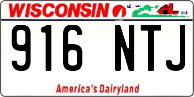 WI license plate 916NTJ