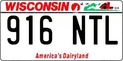 WI license plate 916NTL
