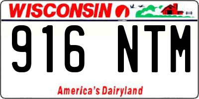 WI license plate 916NTM