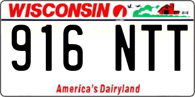 WI license plate 916NTT