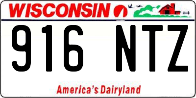 WI license plate 916NTZ