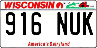 WI license plate 916NUK