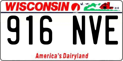WI license plate 916NVE