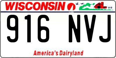 WI license plate 916NVJ