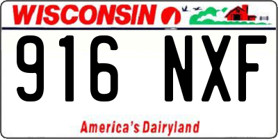 WI license plate 916NXF