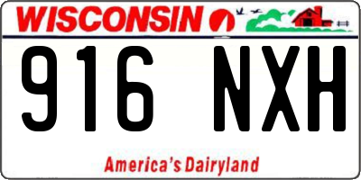 WI license plate 916NXH