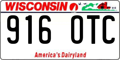 WI license plate 916OTC