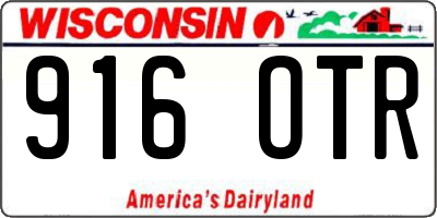 WI license plate 916OTR