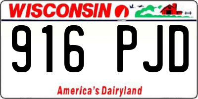 WI license plate 916PJD