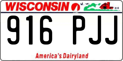 WI license plate 916PJJ