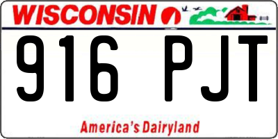 WI license plate 916PJT