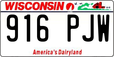 WI license plate 916PJW