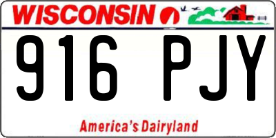 WI license plate 916PJY