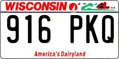 WI license plate 916PKQ
