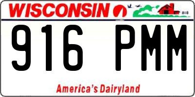 WI license plate 916PMM