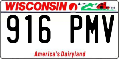 WI license plate 916PMV