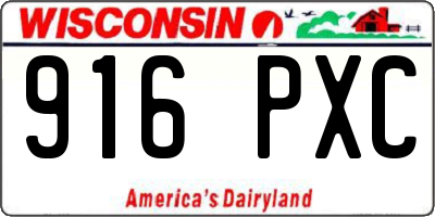 WI license plate 916PXC