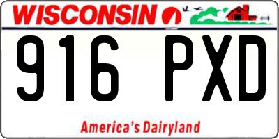 WI license plate 916PXD