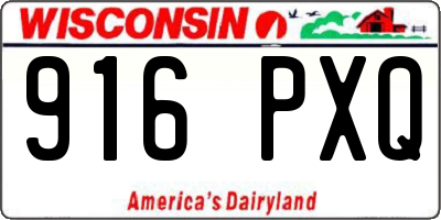 WI license plate 916PXQ