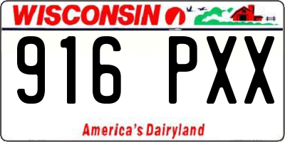 WI license plate 916PXX