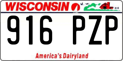WI license plate 916PZP