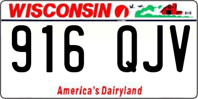 WI license plate 916QJV