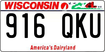 WI license plate 916QKU
