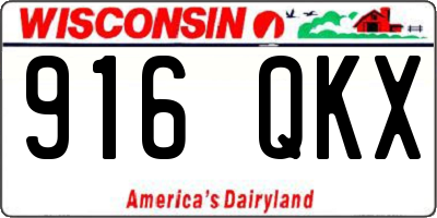WI license plate 916QKX