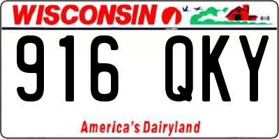 WI license plate 916QKY