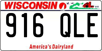 WI license plate 916QLE