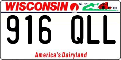 WI license plate 916QLL
