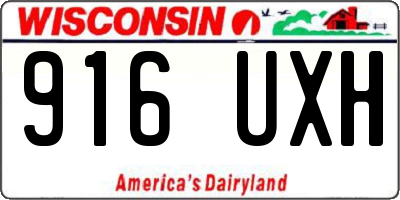 WI license plate 916UXH