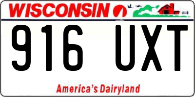 WI license plate 916UXT