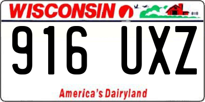 WI license plate 916UXZ