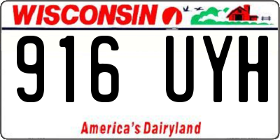 WI license plate 916UYH
