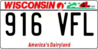 WI license plate 916VFL