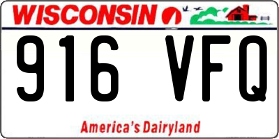 WI license plate 916VFQ