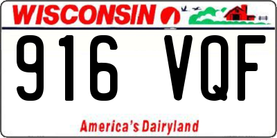 WI license plate 916VQF