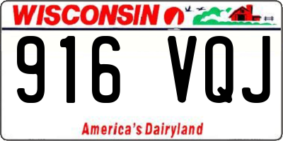 WI license plate 916VQJ