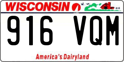 WI license plate 916VQM