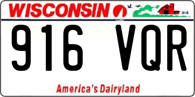 WI license plate 916VQR