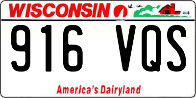 WI license plate 916VQS