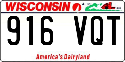WI license plate 916VQT