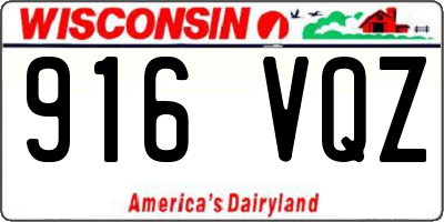 WI license plate 916VQZ
