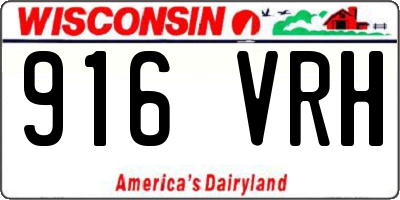 WI license plate 916VRH