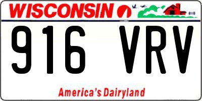 WI license plate 916VRV