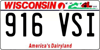 WI license plate 916VSI