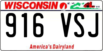 WI license plate 916VSJ