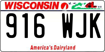 WI license plate 916WJK