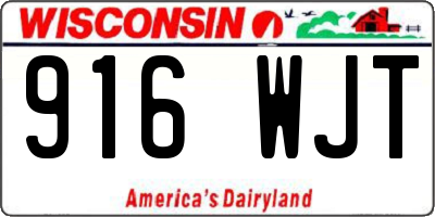 WI license plate 916WJT